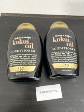 OGX Hydrate Defrizz Kukui Oil Conditioner 13 Fl Oz x2